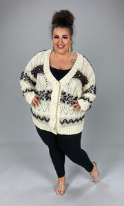 35 OT-D {Cold Chaser} Natural Buttoned SALE!!! Sweater PLUS SIZE 1X/2X  2X/3X