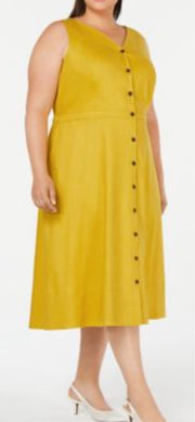 LD-D M-109  {Alfani} Mustard SALE!!!Dress Retail €109.50 EXTENDED PLUS SIZE 16W 22W 26W