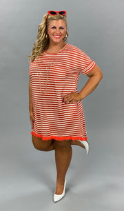 65 PSS-J {Lookin' Good} "UMGEE" Striped Hi-Lo Dress PLUS SIZE XL 1XL 2XL  SALE!!!!