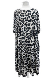 38 PSS-E {Leave A Mark} Leopard Print Dress w/Pockets EXTENDED PLUS SIZE 4X 5X 6X