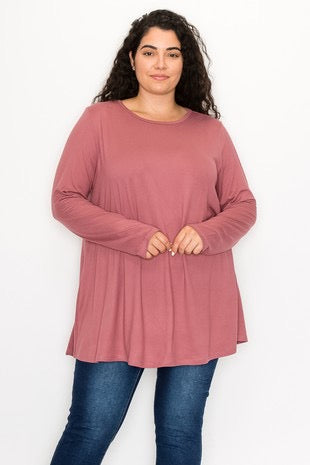 50 SLS-D {The New Staple} Rose "Buttersoft" Top EXTENDED PLUS SIZE 1X 2X 3X 4X 5X 6X